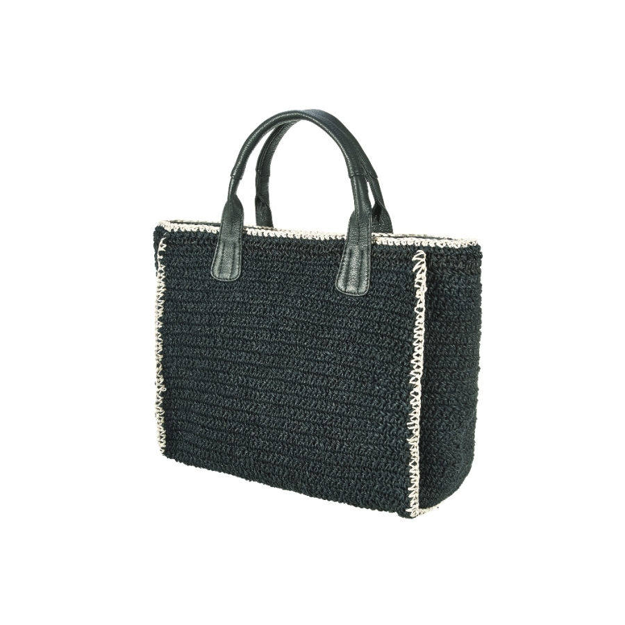 SEABREEZE SHOPPER RAFFIABAST BLACK